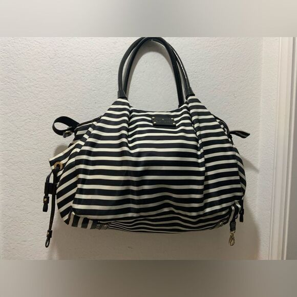 Kate Spade New York Women's Classic Nylon Stevie Striped Diaper Bag Size Large - Picture 1 of 16